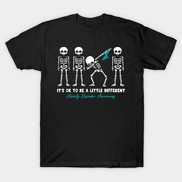 Anxiety Disorder Awareness It's Ok To Be A Little Different T-Shirt by KHANH HUYEN